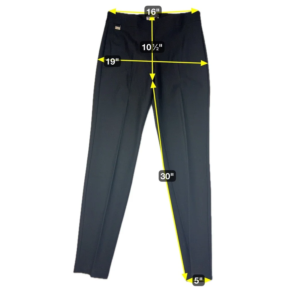 Nanette Lepore Black Tapered Leg Dress Pants Slacks Womens Size Large Career